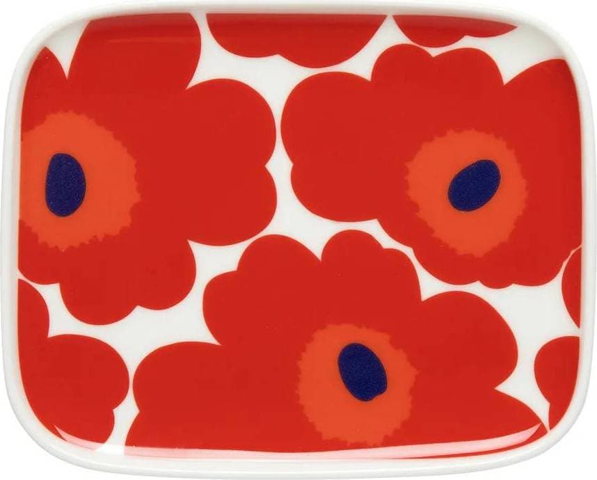 Marimekko Oiva Unikko Red Assiett 15cm