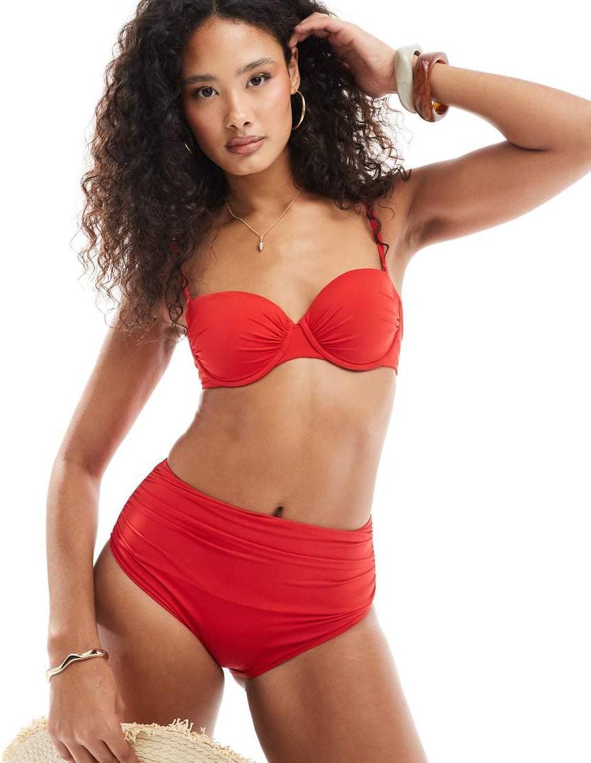 Lindex Sara Shaping High Waist Bikini Bottom - Red
