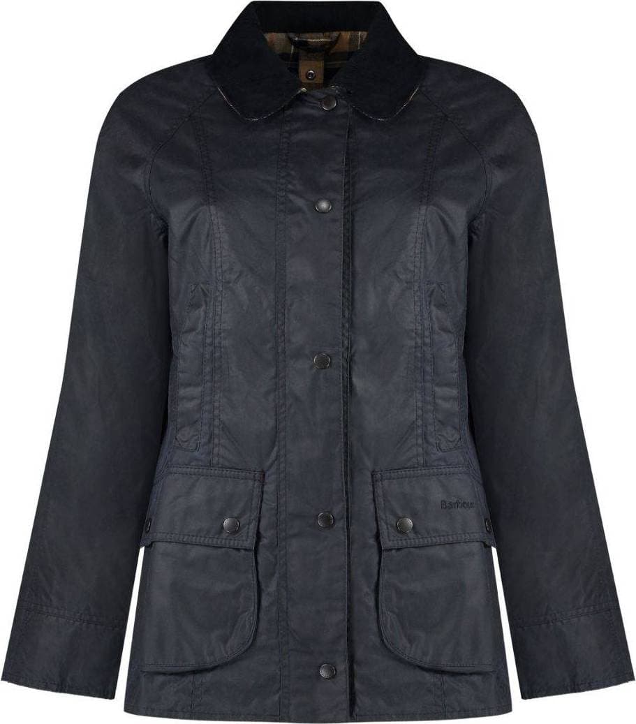 Barbour Oljerock Wax Jacket Water Repellent Dam - Navy