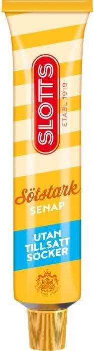 Slotts Senap tub Sötstark Utan tillsatt 220g