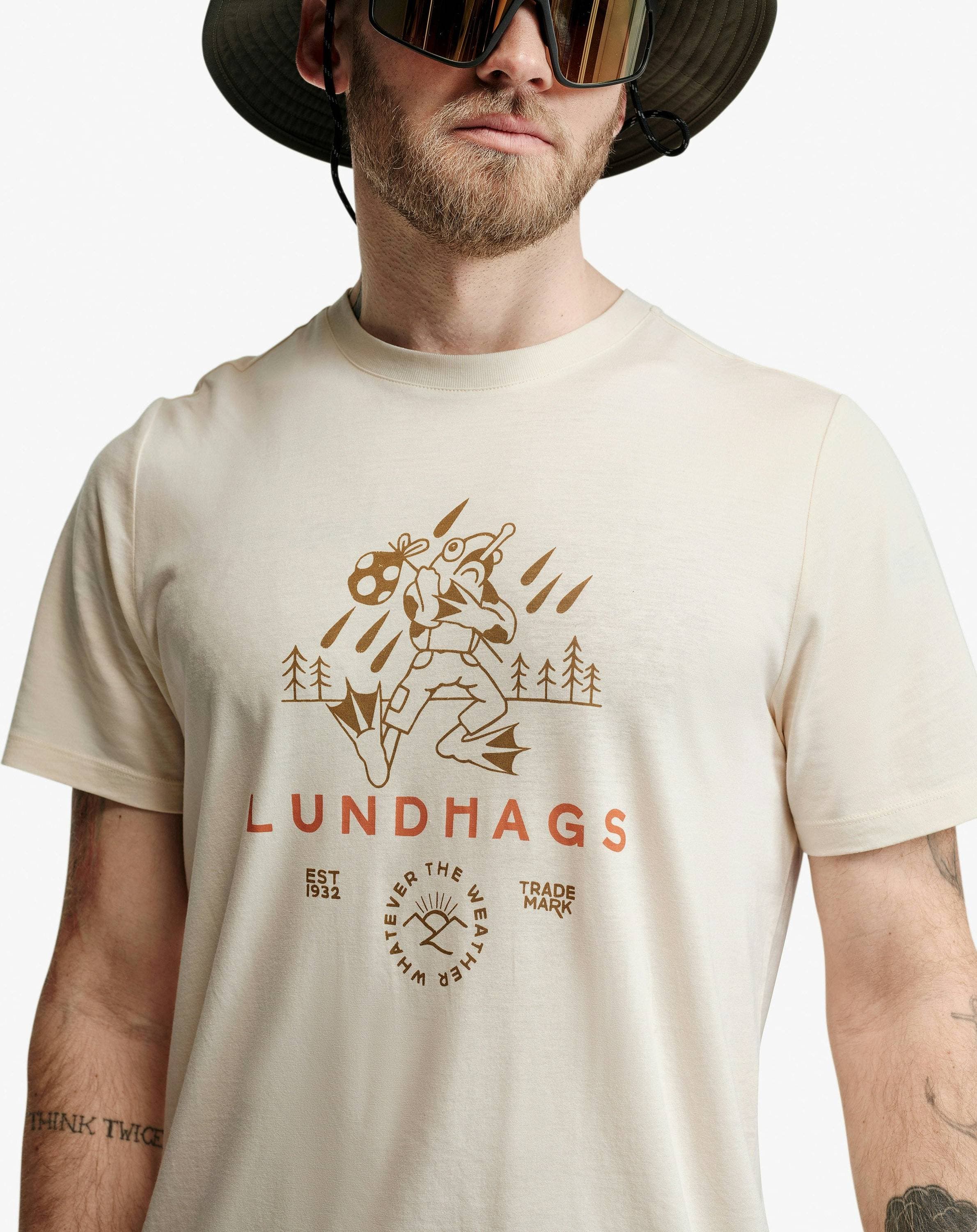 Lundhags Järpen Printed T-shirt Chalk White