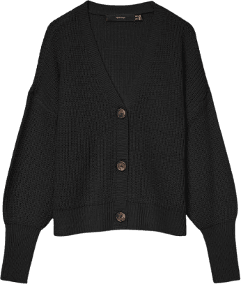Vero Moda Lea V-Neck Ribbed Cardigan - Black