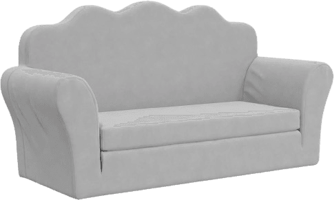 vidaXL Bäddsoffa 2-Sits Antracit Mjuk Plysch