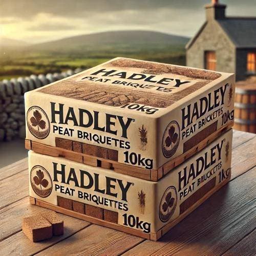 Hadley Peat Briquettes 10KG 2 Packs Värmelogg