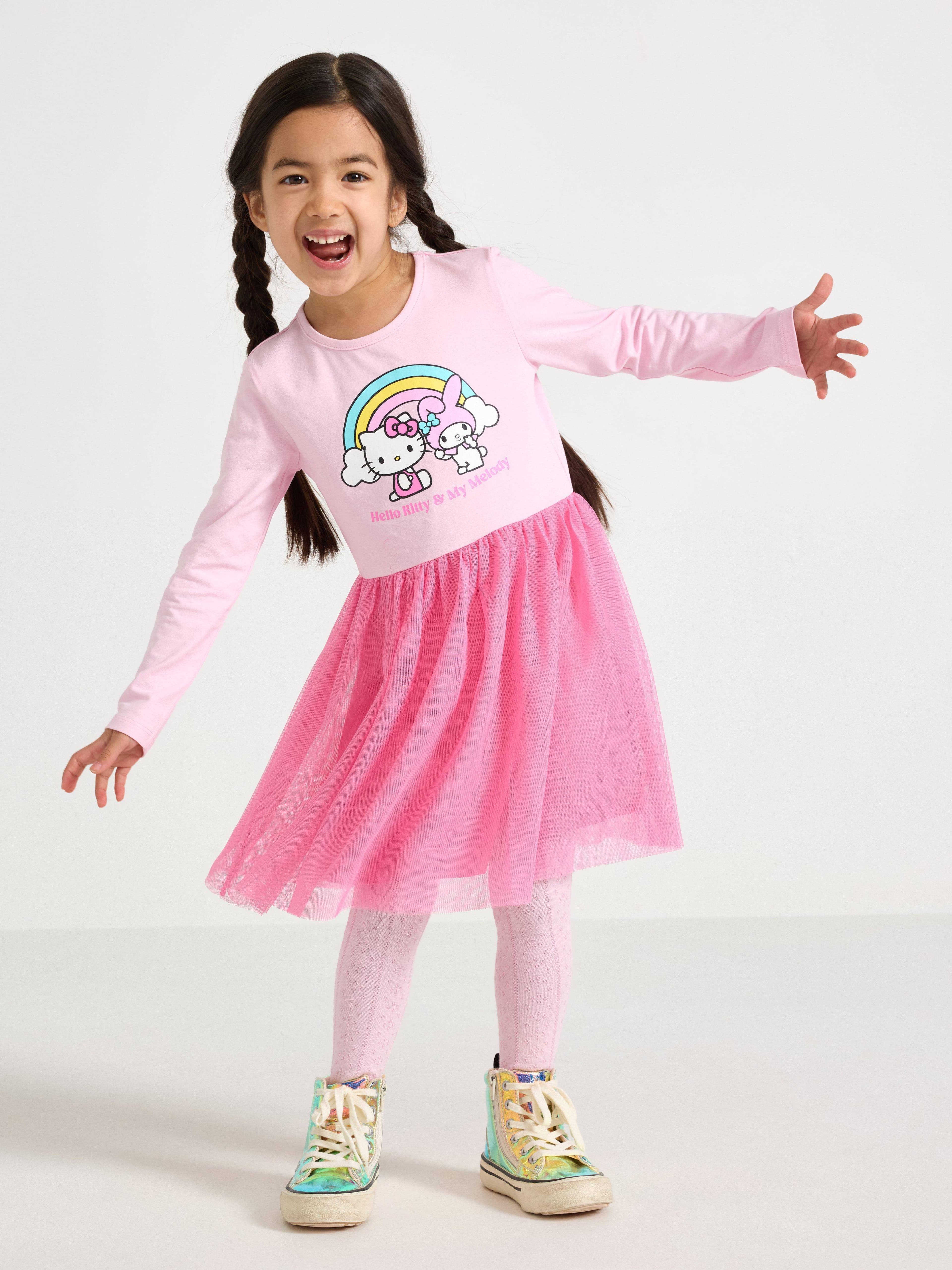 Lindex Dress Mesh Hello Kitty - Rosa