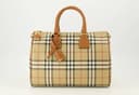Burberry Bowling Bag Check Beige