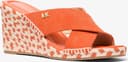 Michael Kors Kenzie Suede Wedge Sandal - Orange