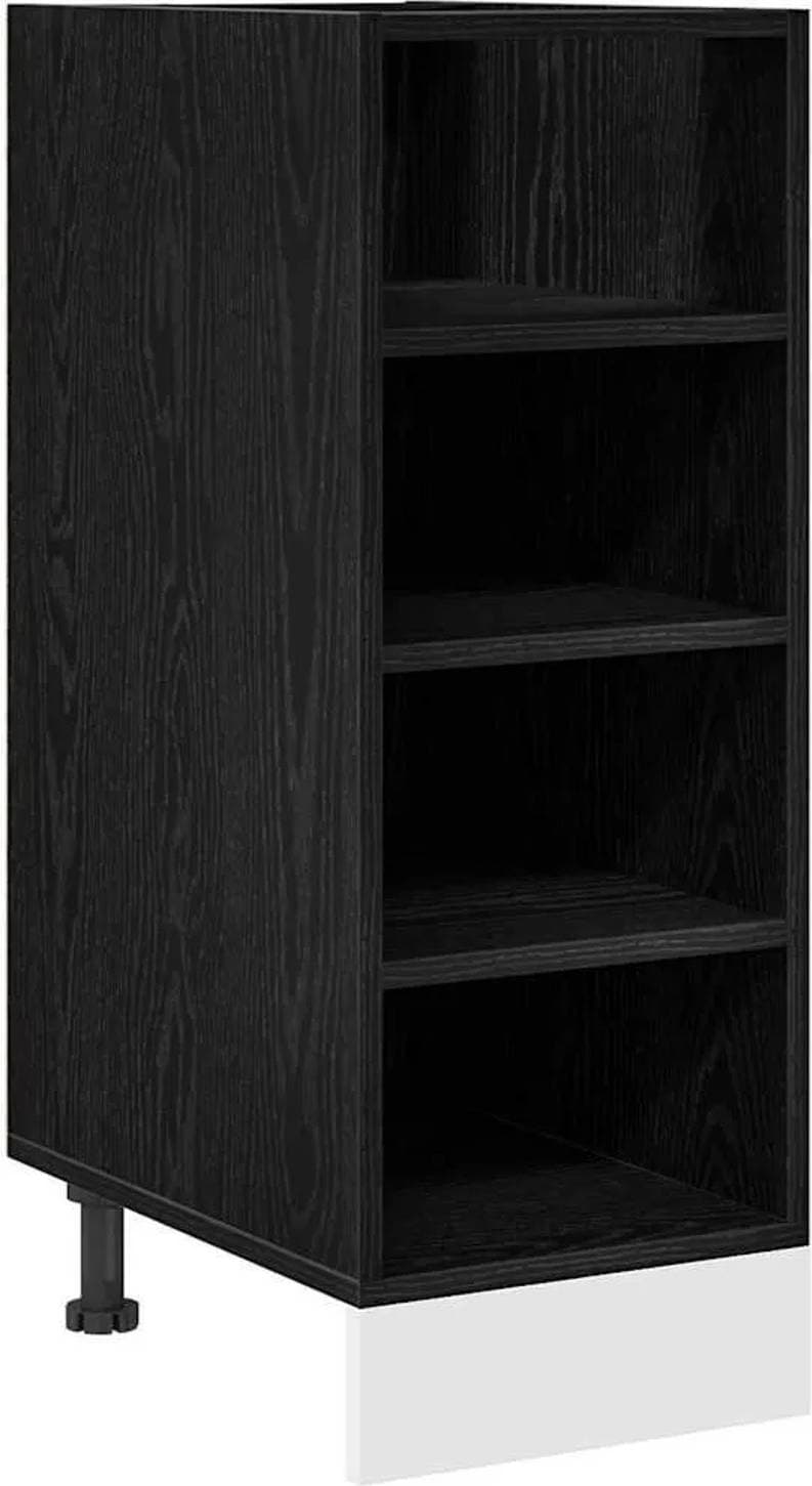 vidaXL Köksunderskåp Svart Ek Konstruerat Trä