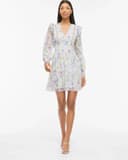 Vila Viroman Dress Jerseyklänning - Flerfärgad/Vit