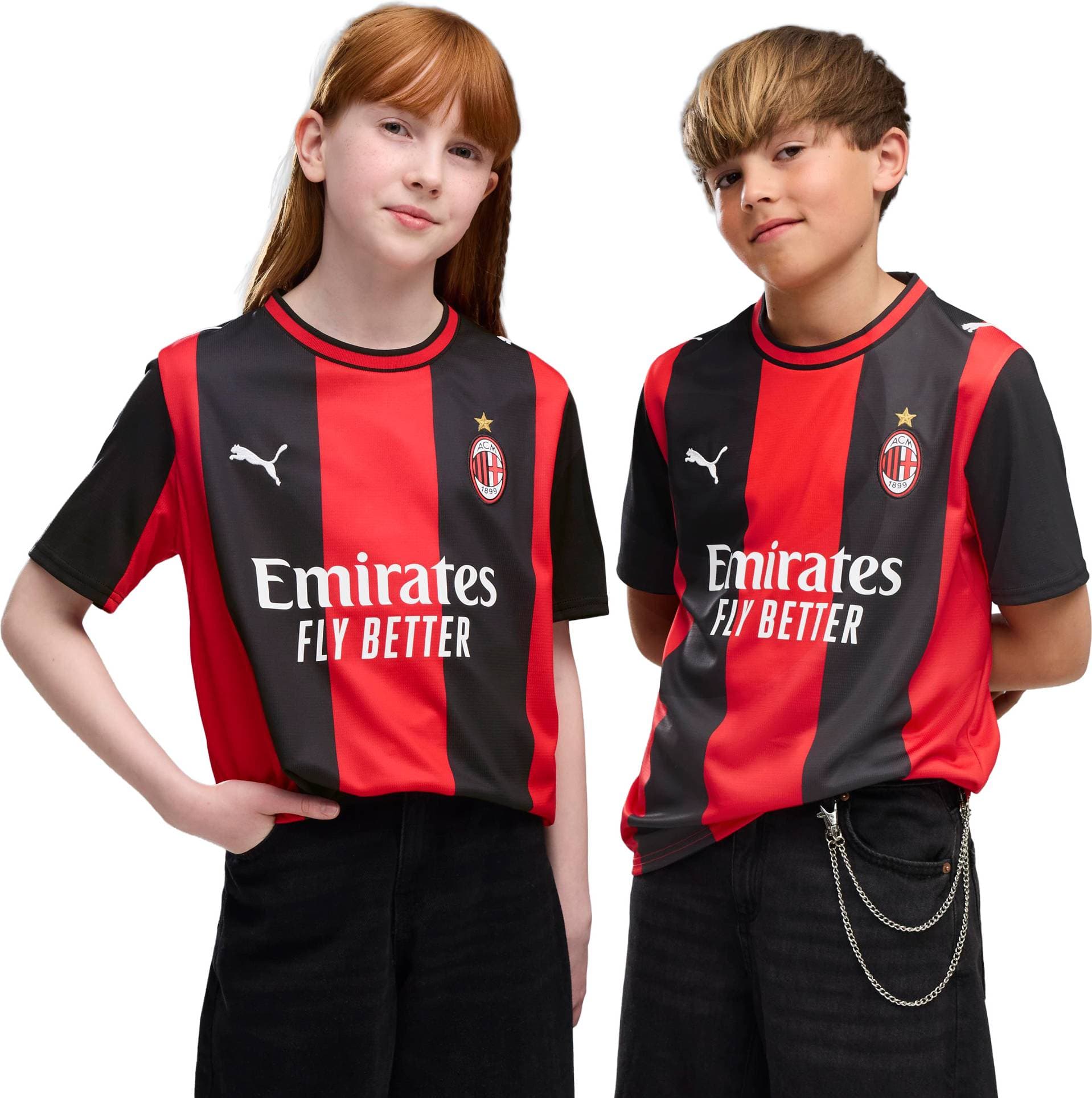 Puma AC Milan Replica Jersey Jr - Black/Red
