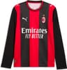 Puma AC Milan Long Sleeve Home Jersey - Black/Red