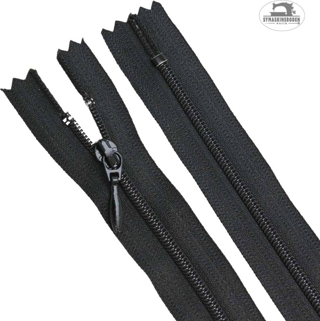 YKK Klänningslås 25cm Svart