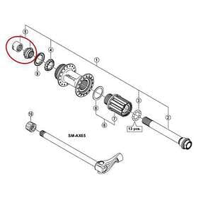 Shimano Cone Left Rear Rx31 R12 Grå