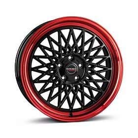 Borbet B black rim red 7,0x17 4/100,00 ET30 B64.0