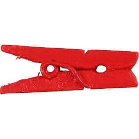 Creativ Company Klädnypor Mini 25x3 mm 36 st/1 Förp klädnypor, röd, L: 25 mm, B: 3 st./ 1 förp. 56441