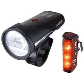 Sigma Aura 100 & Blaze Link Front And Rear Light Kit Svart 100 Lumens