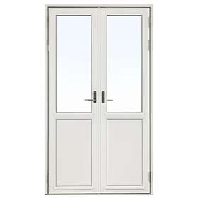 SP Fönster Pardörr Stabil Trä Pardörr 3-Glas 140x200/140 Vä