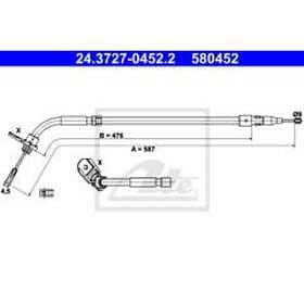 ATE Mercedes-Benz Vajer parkeringsbroms 24372704522