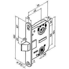 ASSA ABLOY Låshus 9456 LÅSHUS KROM V SB /ABLO 757562