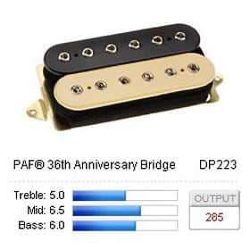 DiMarzio DM Pickup H PAF 36th Bridge DP223BC