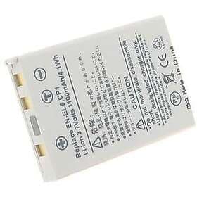 Batteriexperten Kompatibelt med Nikon Coolpix P330, 3.6V (3.7V), 1100 mAh