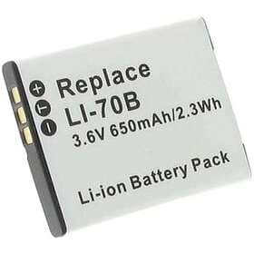 Batteriexperten Kompatibelt med Olympus VG-130, 3.6V (3.7V), 650 mAh