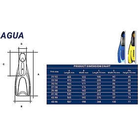 Cressi Agua Snorkeling Fins Blå EU 33-34