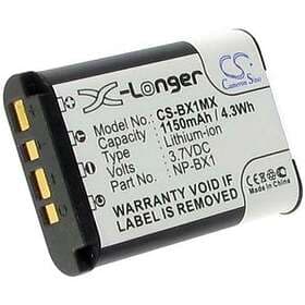 Batteriexperten Kompatibelt med Sony Cyber-Shot DSC-WX300/L, 3.6V (3.7V), 1150 mAh
