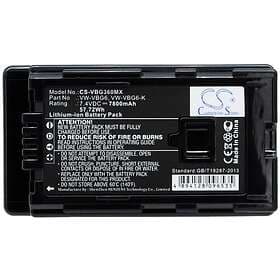 Batteriexperten Kompatibelt med Panasonic HDC-SD100, 7.4V, 7800 mAh