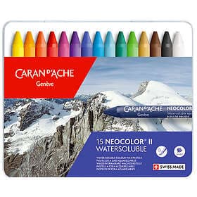 Caran d'Ache Neocolor II – 15 vattenlösliga färgkritor av högsta kvalitet
