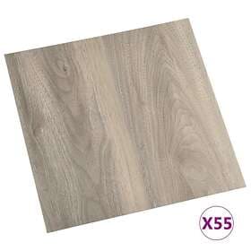 vidaXL Självhäftande golvplankor 55 st PVC 5,11 m² taupe
