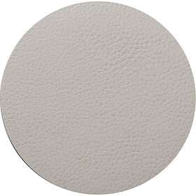 Lind DNA Circle Glasunderlägg Serene 10 cm, Cream Återvunnet Läder