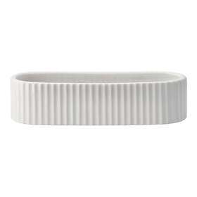 DBKD Stripe adventsljusstake 30 cm Shiny white
