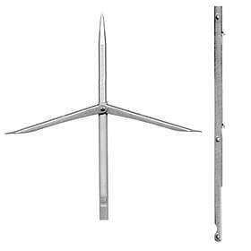Sigalsub Tahitian Spearshaft Sharkfin Double Barb 8 Mm Silver 135 cm