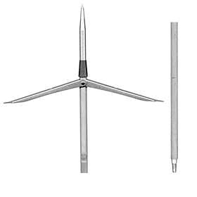 Sigalsub Tahitian Spearshaft Double Barb For Cyrano With Cone 6,75 Mm Silver 125 cm / For Cyrano 1100