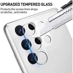 [2-Pack] Linsskydd Härdat Glas Galaxy S22 Ultra