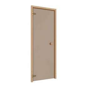 Trend Thermory Bastudörr 7x20 med Bronsfärgat Glas och Furukarm 10029