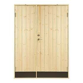 Jabo Dubbeldörr 10° Rak 13x99 rak panel 13x19 inkl 2st dörrspärrar 25513