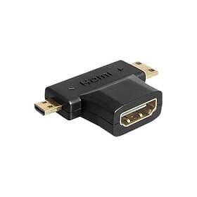 DeLock HDMI-A (F) -> mini HDMI-C + micro HDMI-D (M) (65446)