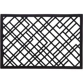 Tica Copenhagen Lines Dörrmatta 60x90 cm, Svart Gummi