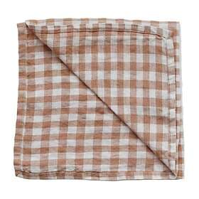 Tell Me More Gingham rutig linneservett 45x45 cm Biscuit