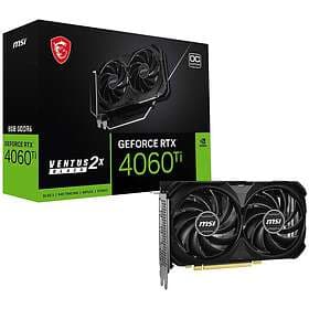 MSI GeForce RTX 4060 Ti Ventus 2X Black OC HDMI 3xDP 8GB