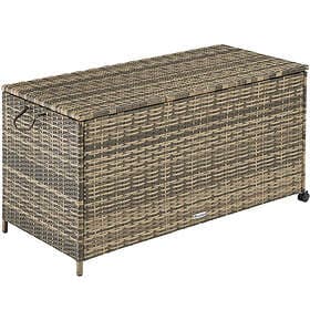 TecTake Storage box with wheels 297l, 117x54x64cm nature
