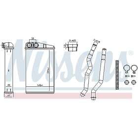 Nissens Värmeväxlare, kupévärmare 707270