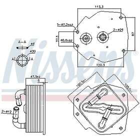 Nissens Oljekylare, motor 91418