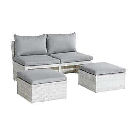 Comfort Garden Balkongsoffa Bahamas med Pallar 687635