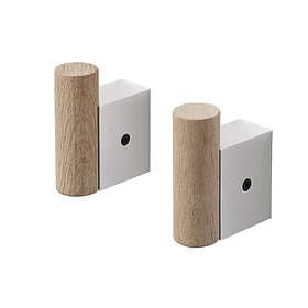 Muuto Attach klädhängare 2-pack Oak-Aluminum