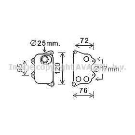 AVA Oljekylare, motor QUALITY COOLING VN3390