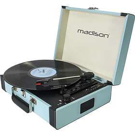 Madison Vintage Skivspelare m. Bluetooth (Ljusblå)
