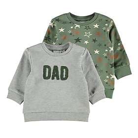 name it Sweatshirt 2-pack Nbmsteve Agave Green